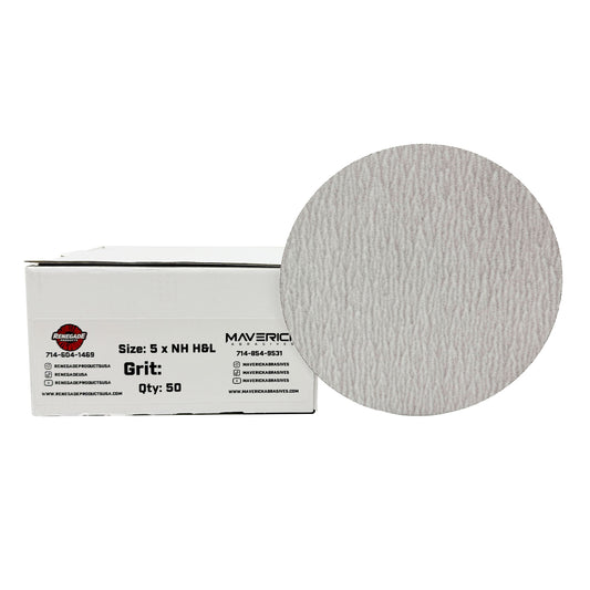 5" White Hook & Loop Aluminum Oxide Sanding Discs | Pack of 50